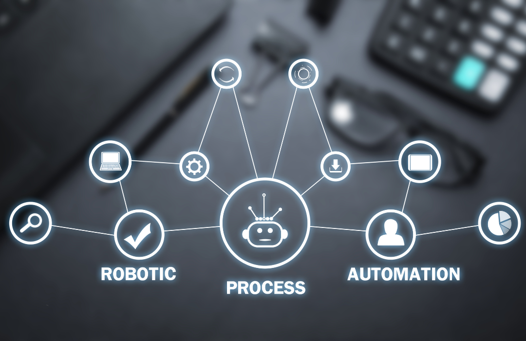 an image shows how erp connects and integrate manual works