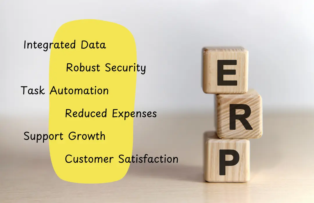 Infographic shows the benefits of Odoo ERP